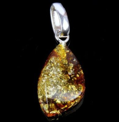 Кулон Янтарь "Золотой дождь" арт.ЯК-011