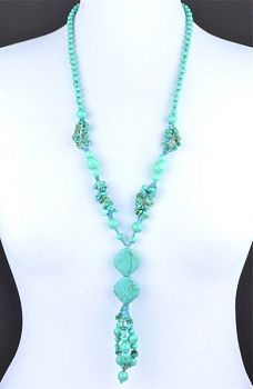 Бусы прес.Бирюза "Лидия" арт.П3415