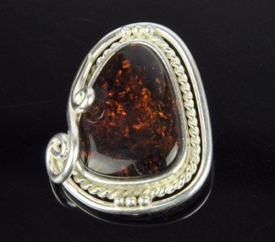 Брошь Янтарь "Солнечная фантазия" арт.ЯК-253