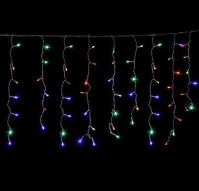 Гирлянда уличная "Бахрома" (Ш:3 м, В:0,6 м, нить силикон, мульти)