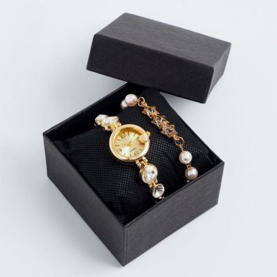 Подарочный набор 2 в 1 "Souda": наручные часы и браслет