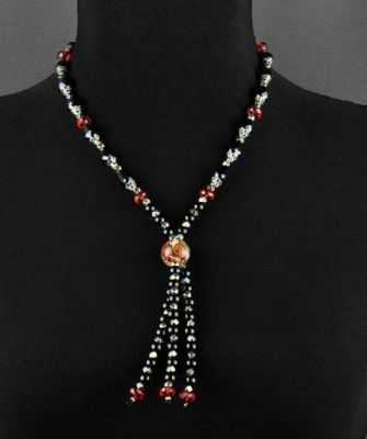 Бусы Муранское стекло, хрусталь  "Парижанка" арт. КАП-254