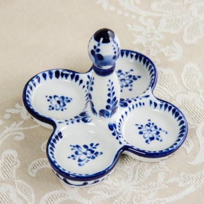 Набор для специй «Кувшинчики», 11×11×9 см, гжель