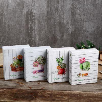 Фотоальбом на 40 фото 10х15 см "Кактусы и доски" в коробке МИКС 17х14х5 см