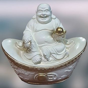 Копилка "Хотей на слитке" (гипсопилимер), высота 13 см