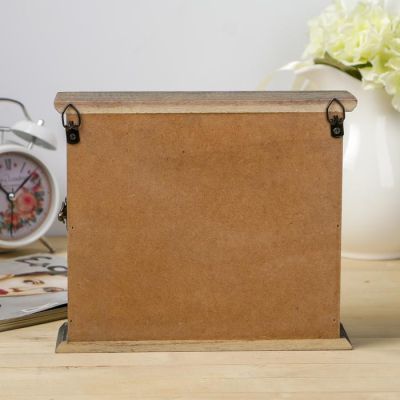 Ключница дерево 6 крючков "Чайный сервиз и розы" 20х24х7,5 см