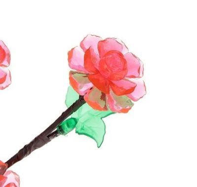 Светодиодная ваза (70х20 см. розовый)