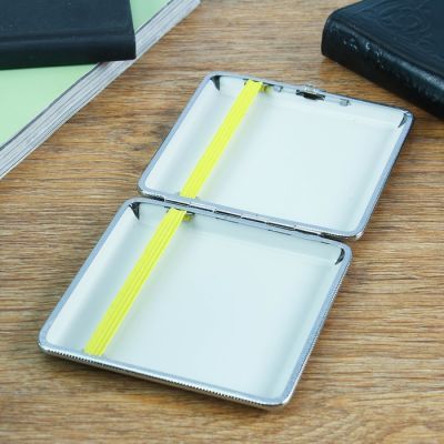 Портсигар гладкий, чёрный, 10х9 см