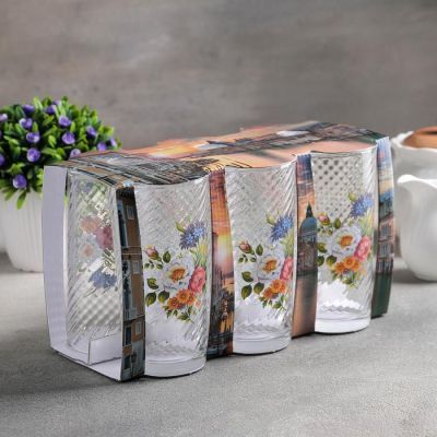 Набор стаканов «Букетик», 230 мл, высокие, 6 шт, МИКС