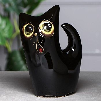 Копилка "Кот Обормот" глянец, 23 см, микс