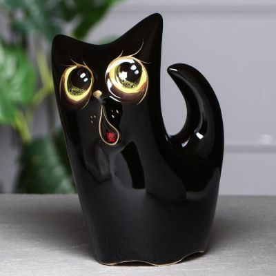 Копилка "Кот Обормот" глянец, 23 см, микс