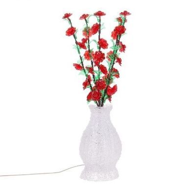 Светодиодная ваза (70х20 см. красный)