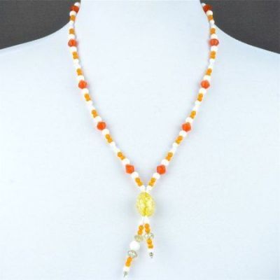 Бусы Кахолонг, Хрусталь, Кошачий глаз "Сивилла" арт. ГРУ-1551