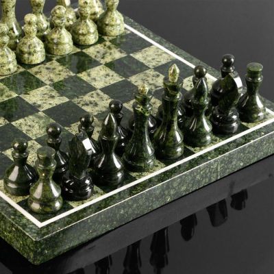 Шахматы, в подарочной упаковке, 40х400х3,5 см, змеевик