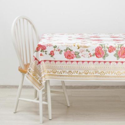 Клеёнка столовая на тканевой основе «Сад», 140×180 см, рулон 10 скатертей